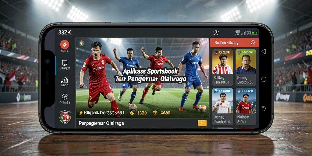 Screenshot utama 33ZK menampilkan tampilan antarmuka taruhan olahraga.