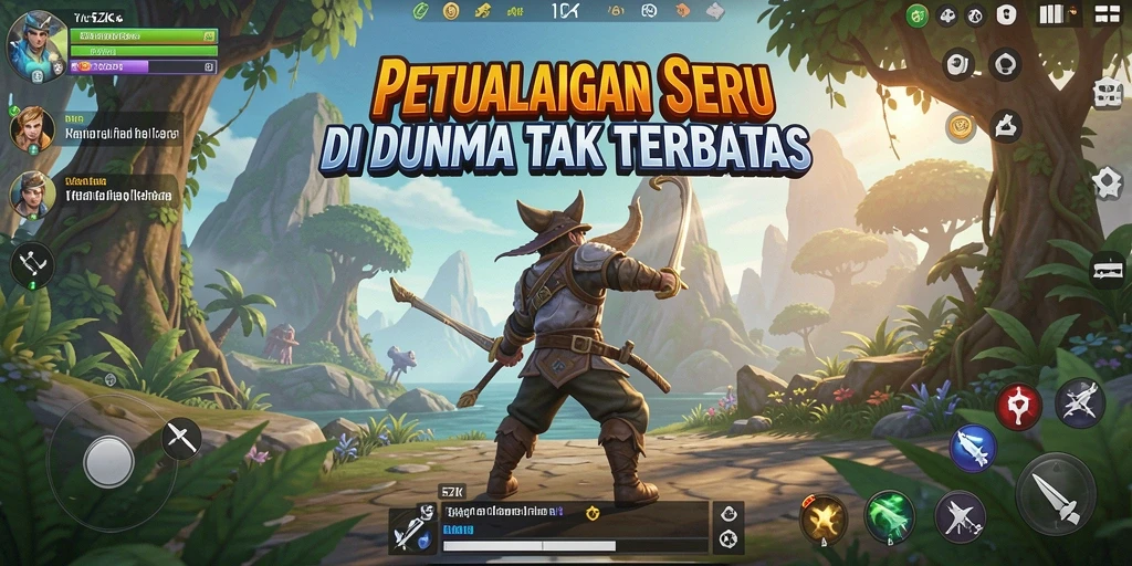 Tampilan gameplay menakjubkan dalam petualangan 5ZK yang seru.