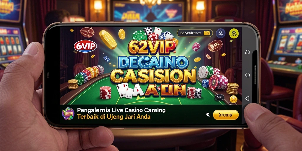 Tampilan gameplay Live Casino di 62VIP dengan dealer langsung.
