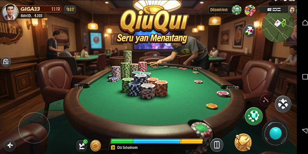 Tampilan gameplay GIGA33 yang menarik dalam permainan QiuQiu.