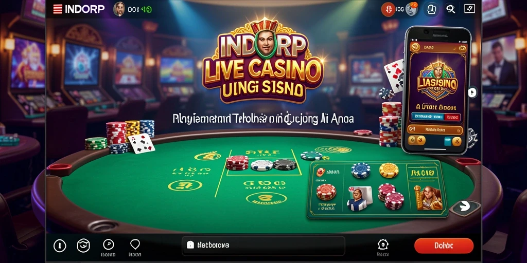 Tangkap layar gameplay Live Casino INDORP dengan dealer langsung dan permainan menarik.