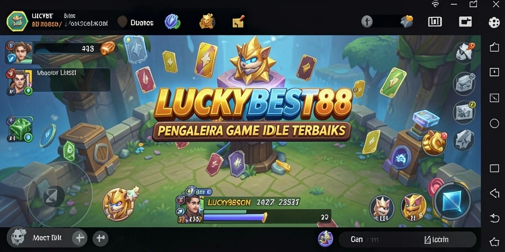Screenshot utama LUCKYBEST88 menampilkan gameplay santai dan menarik.