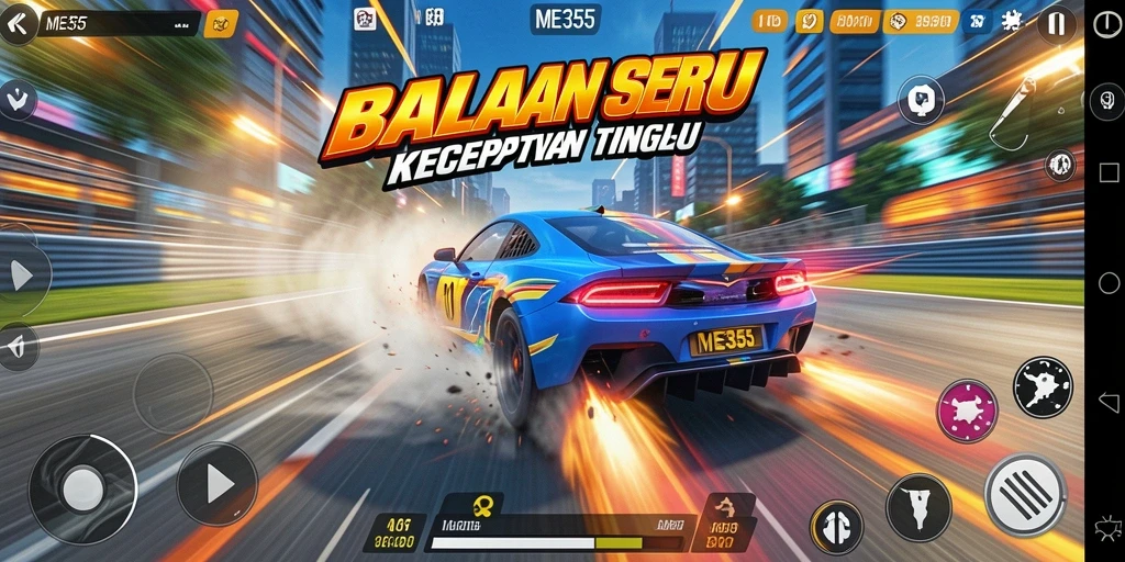 Gambaran gameplay seru balapan di ME355 dengan grafik yang memukau.
