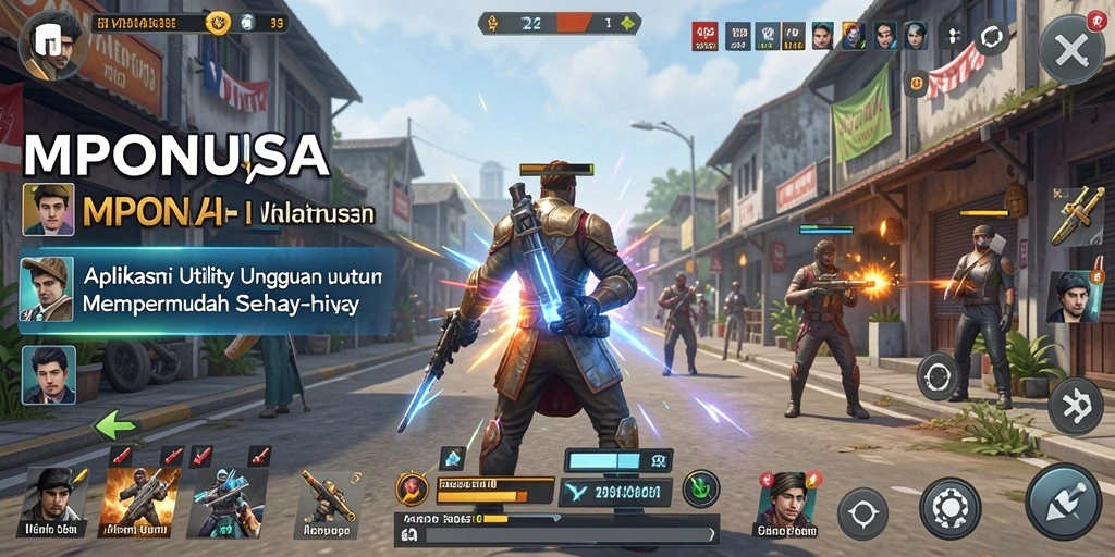 Tampilan utama MPONUSA dengan berbagai fitur utility.