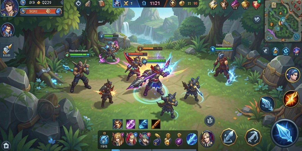 Screenshot gameplay <strong>QQ1221</strong> menunjukkan strategi yang mendalam dan pertarungan epik.