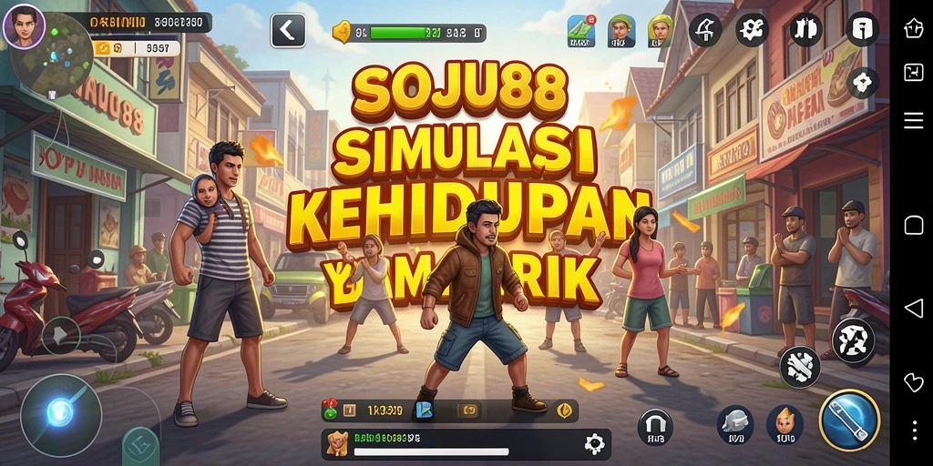 Gameplay menarik SOJU88 dengan karakter yang berinteraksi.