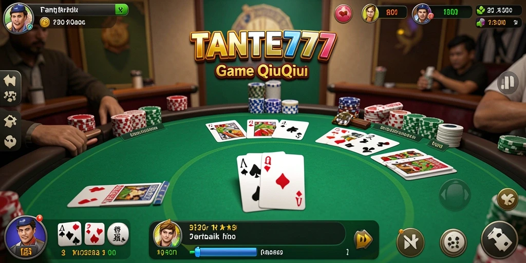 Screenshot TANTE777 menampilkan aksi seru permainan QiuQiu.
