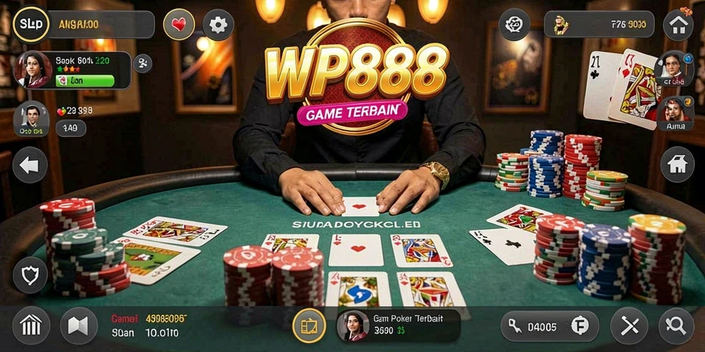 Tampilan gameplay Poker yang mendebarkan dan penuh strategi.